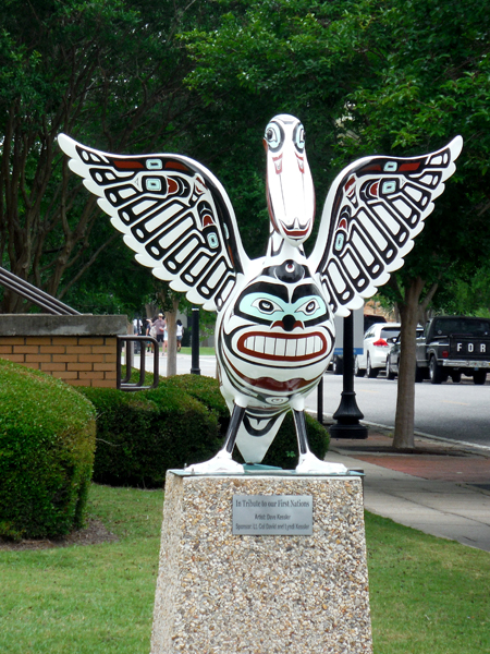 First Nations Pelican statue
